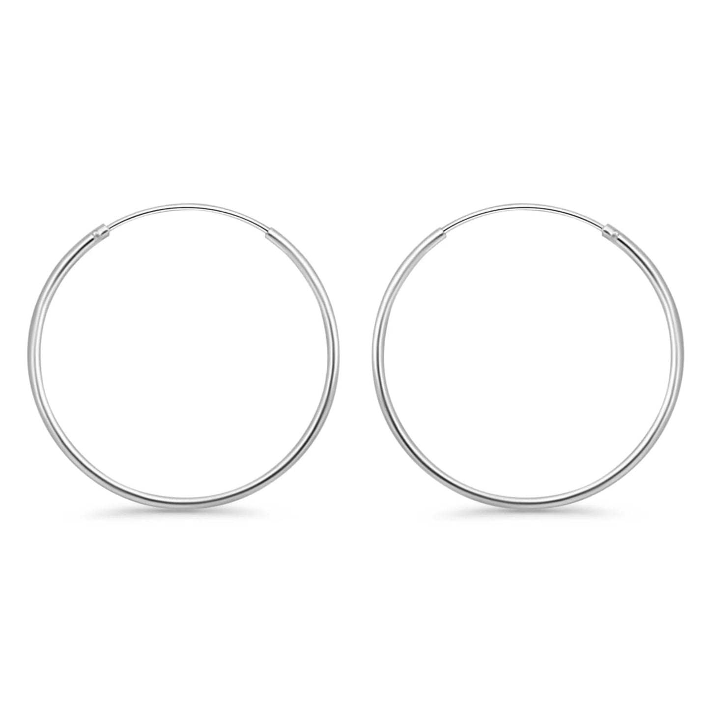 Melchior Jewellery sterling silver hoop earrings 30mm slim polished pair for women everyday wear