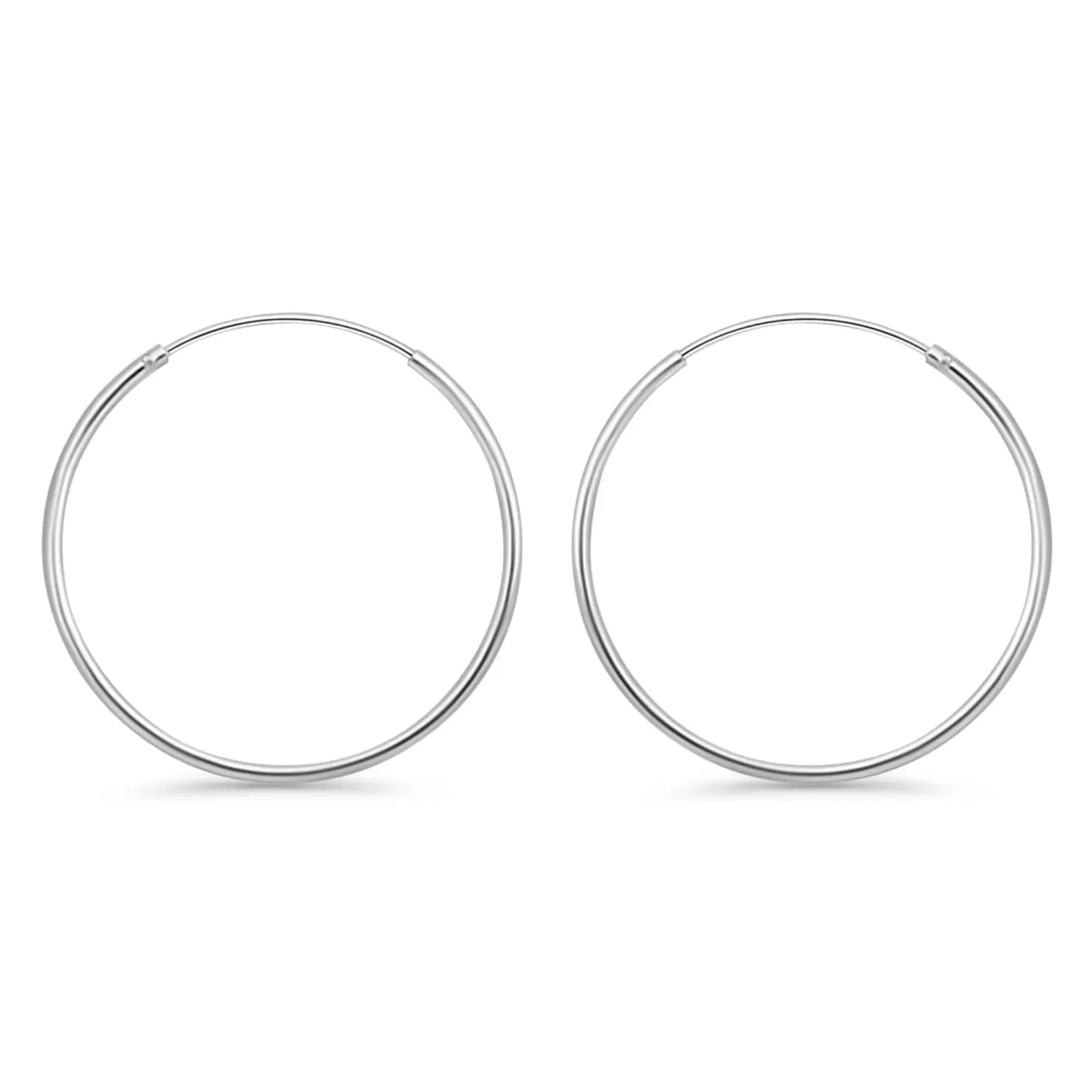 Melchior Jewellery sterling silver hoop earrings 30mm slim polished pair for women everyday wear