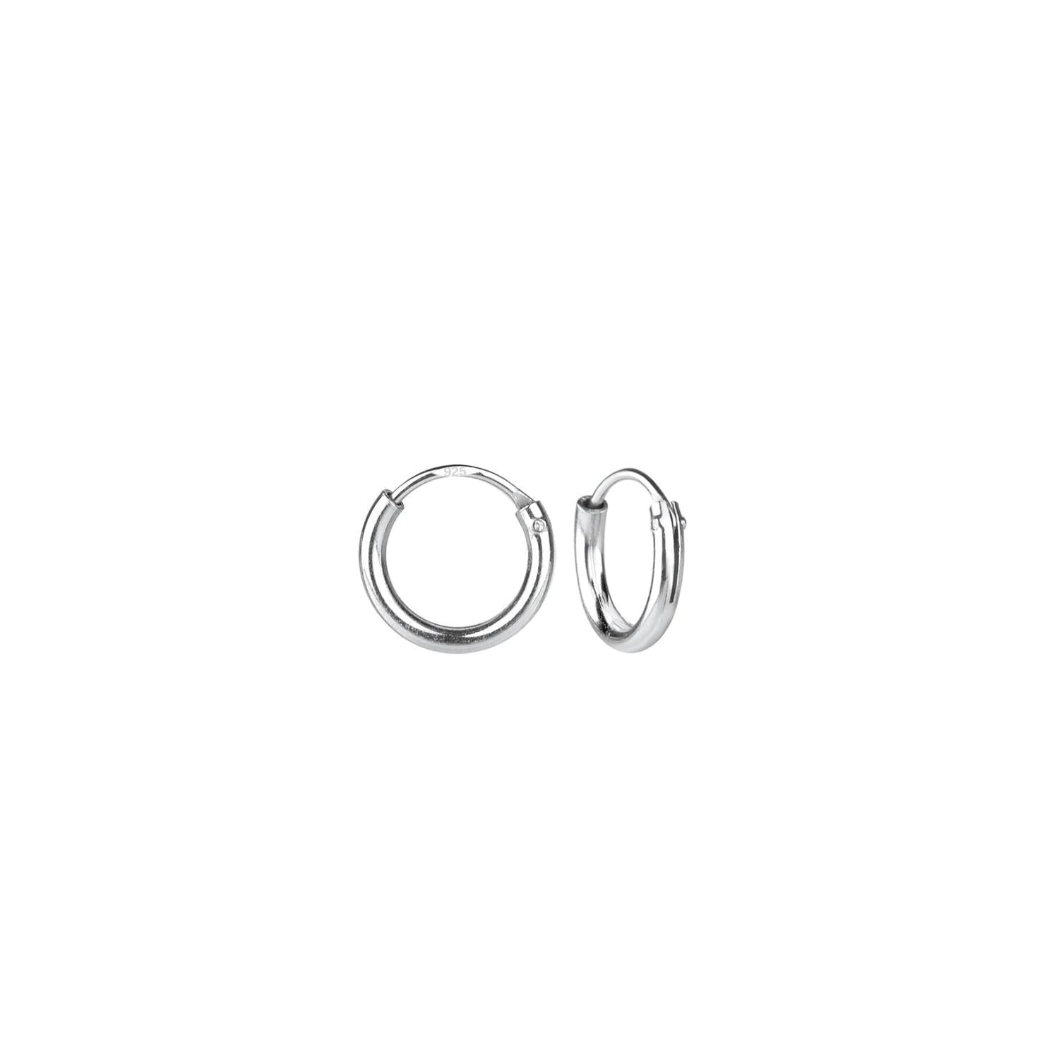 Melchior Jewellery womens sterling silver hoop earrings small polished huggie hoops ideal for everyday wear