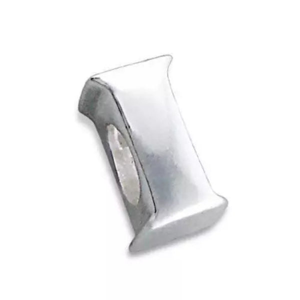 Melchior Jewellery sterling silver letter bead charm I polished alphabet bead for charm bracelet with threading