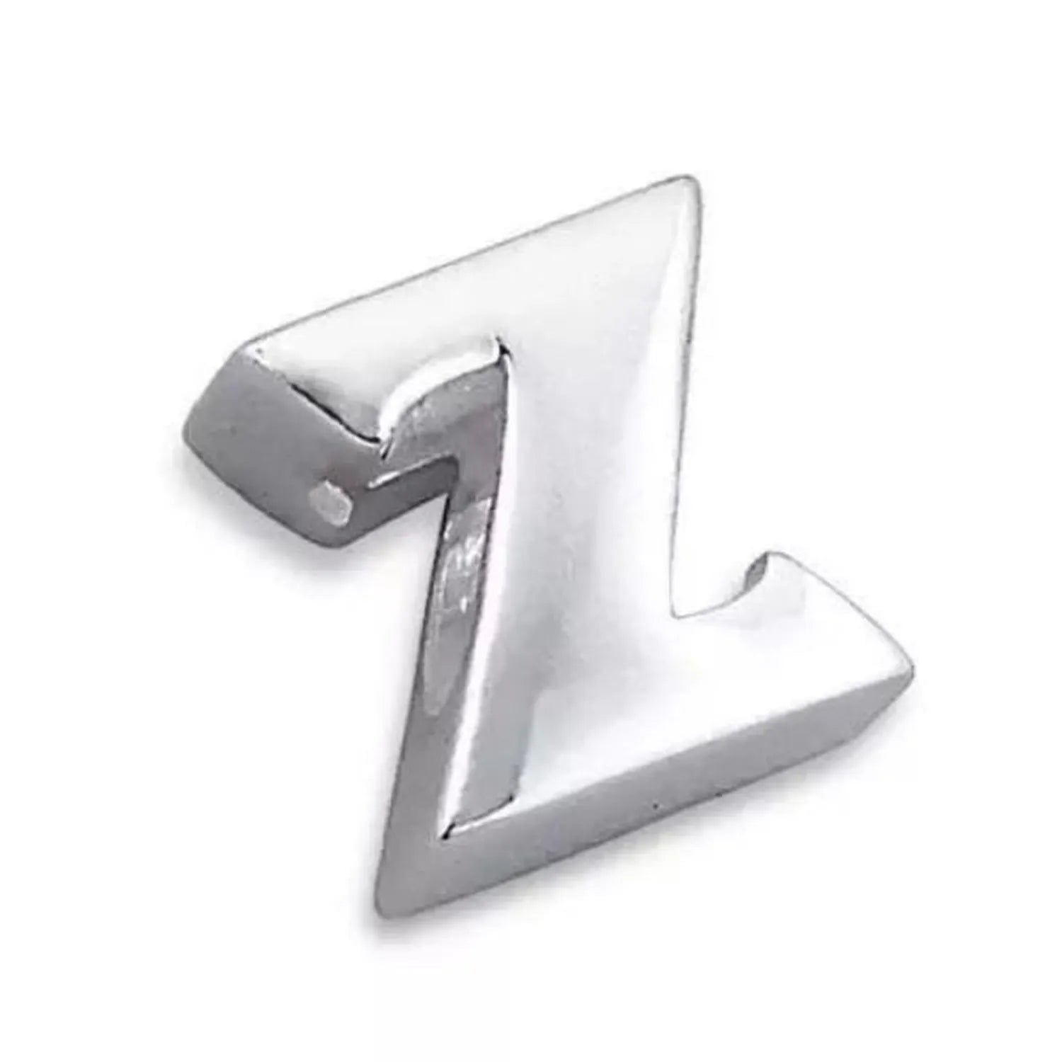 Melchior Jewellery sterling silver letter bead charm Z polished alphabet bead for personalised bracelet