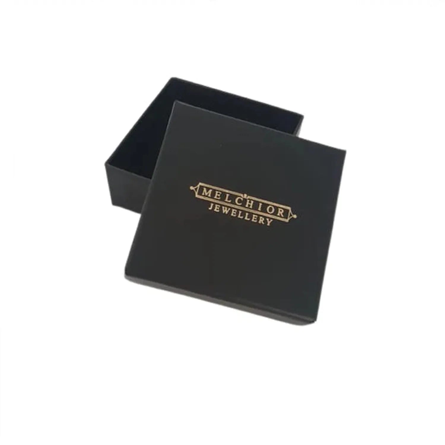 Black Melchior Jewellery gift box for sterling silver sparkly CZ drop earrings for women