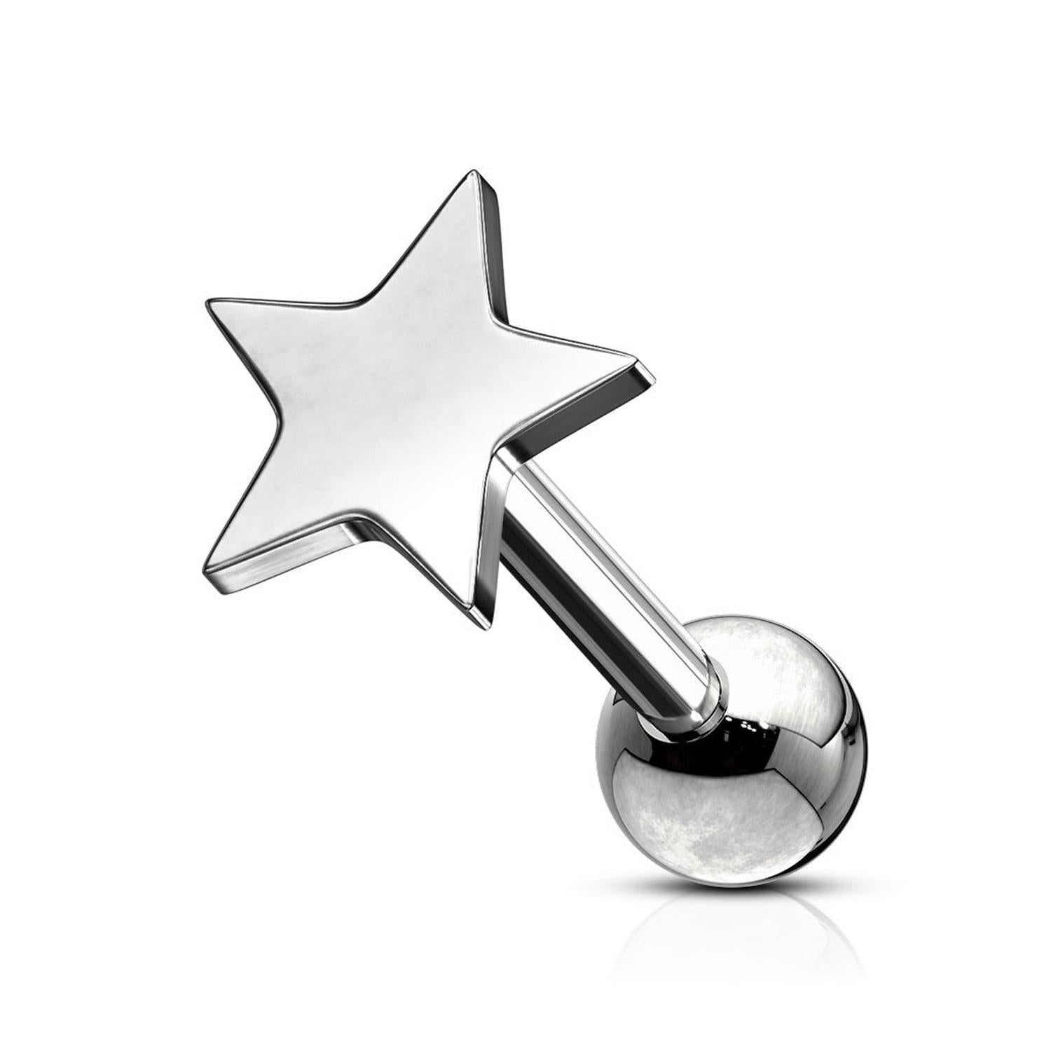 Sterling Silver Star Cartilage Earring - Choose Your Colour - Melchior Jewellery