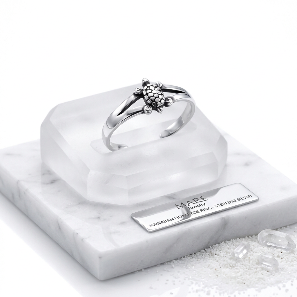 Sterling silver turtle toe ring by Melchior Jewellery featuring detailed turtle design on polished band