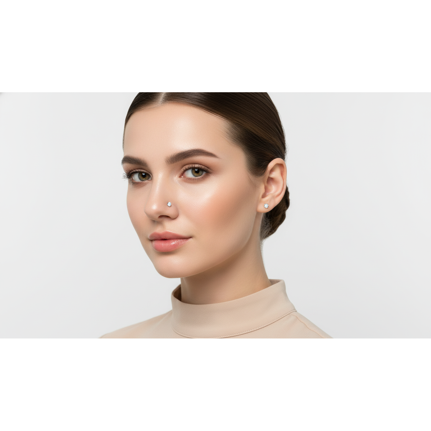 Surgical Steel Prong Set Nose Stud For Piercing - Melchior Jewellery