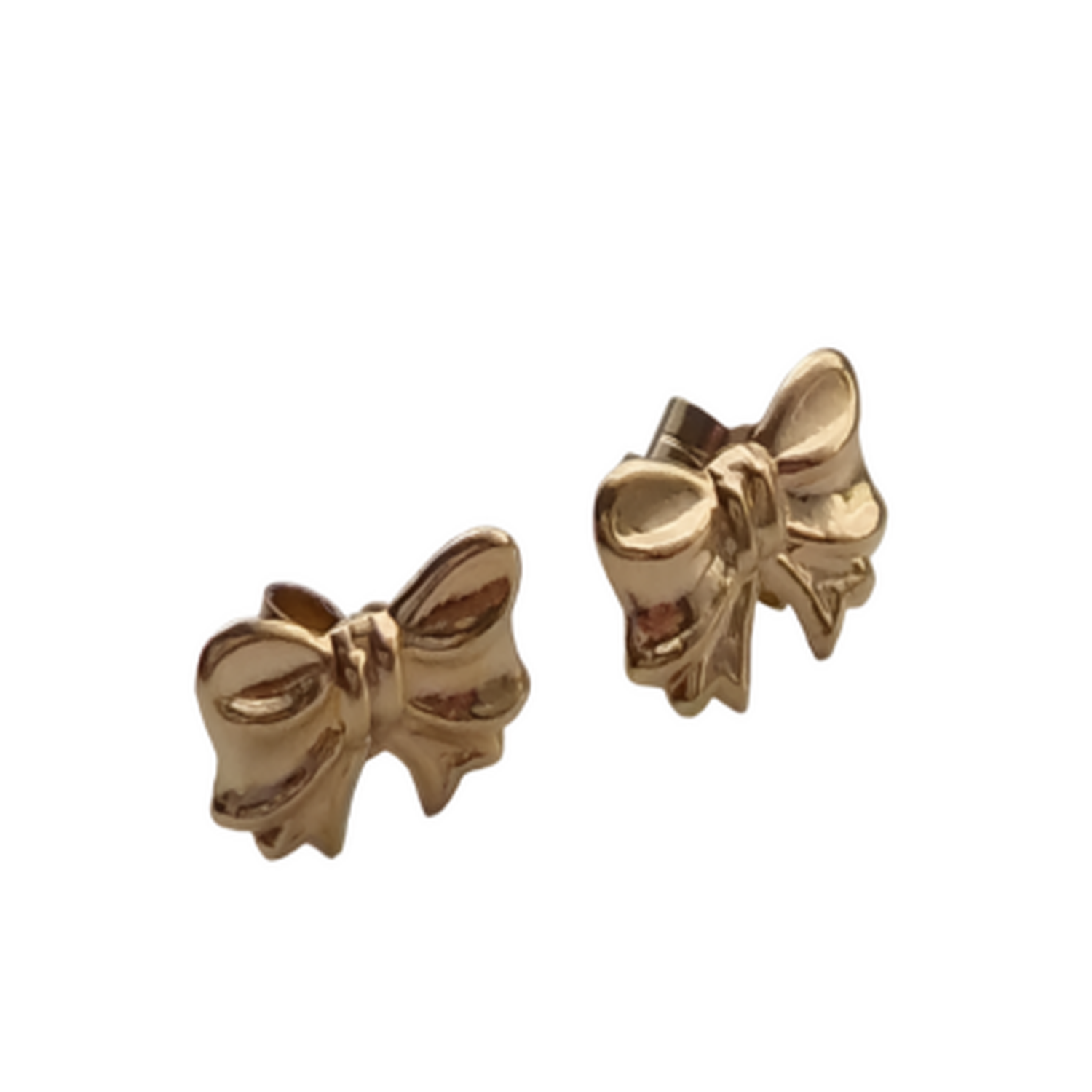9ct Yellow Gold Small Bow Stud Earrings - Melchior Jewellery