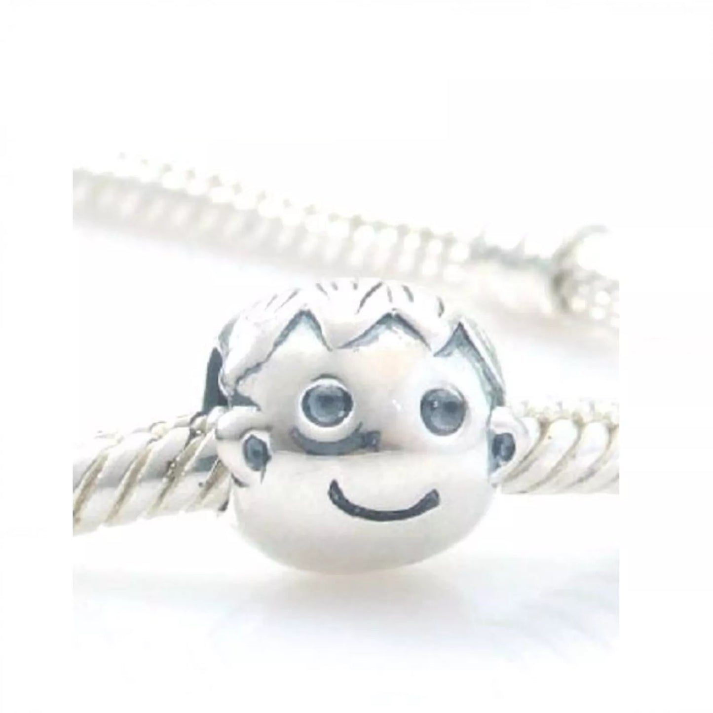 Sterling Silver Little Boy Charm Bead