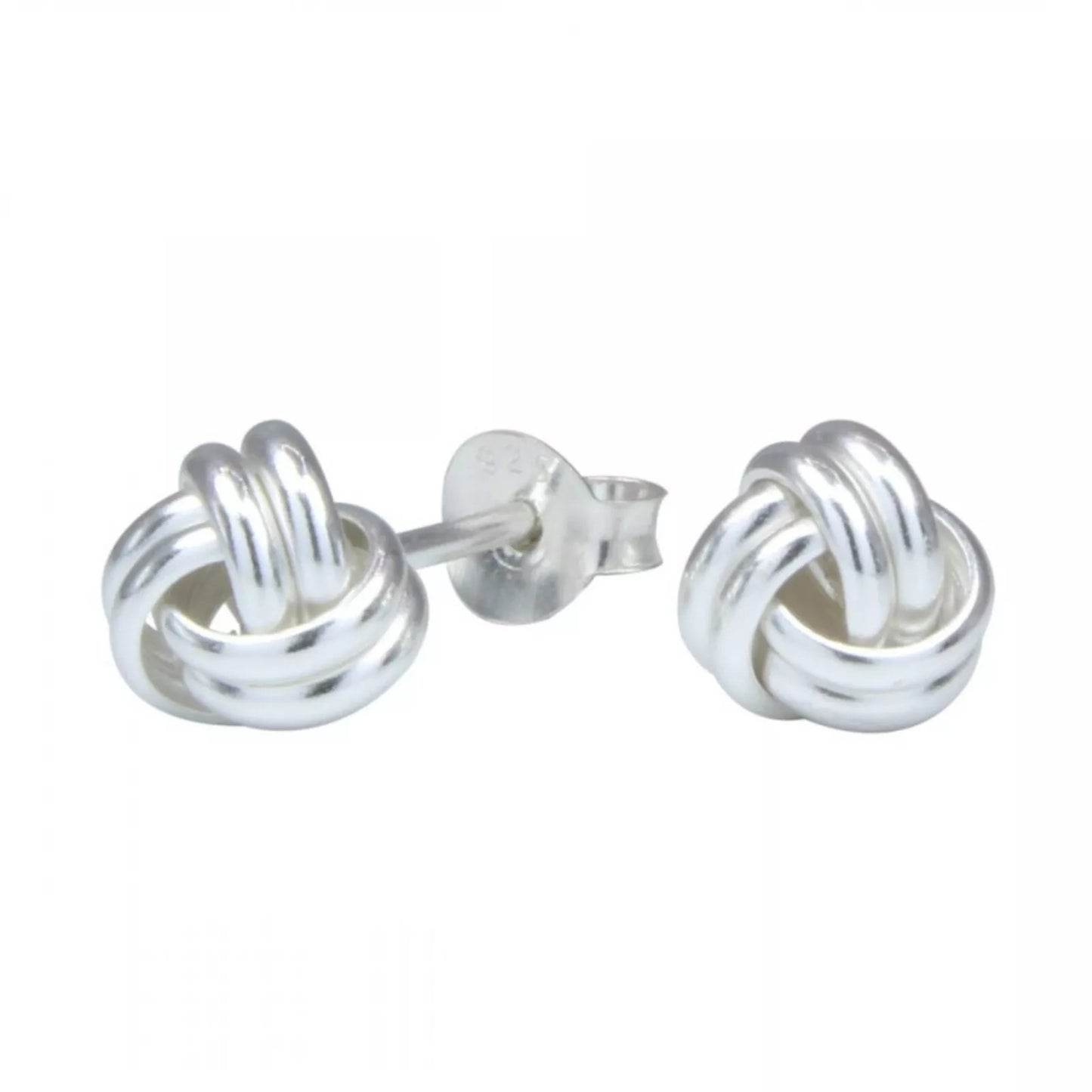 Sterling Silver 6mm knot Stud Earrings - Melchior Jewellery