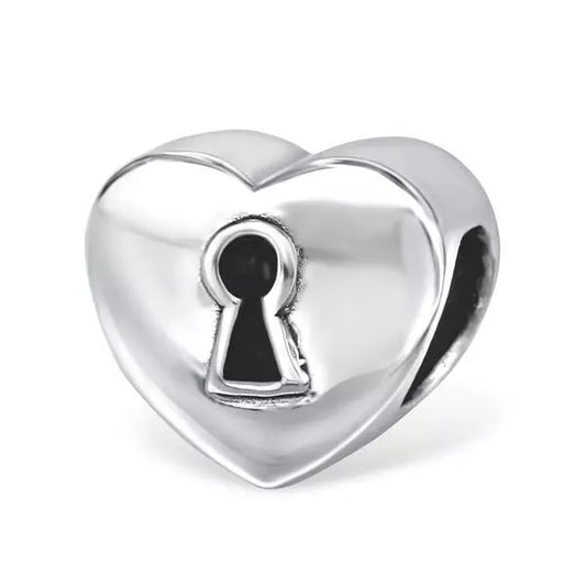 Sterling Silver Heart Charm Bead - Melchior Jewellery