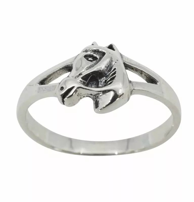 Sterling Silver Horse Head Ring - Melchior Jewellery