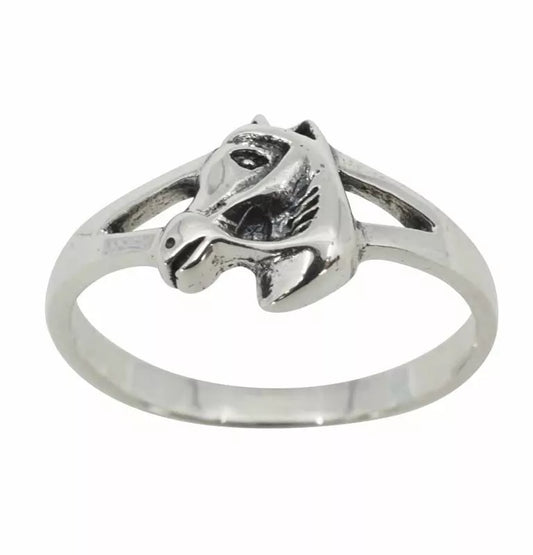 Sterling Silver Horse Head Ring - Melchior Jewellery