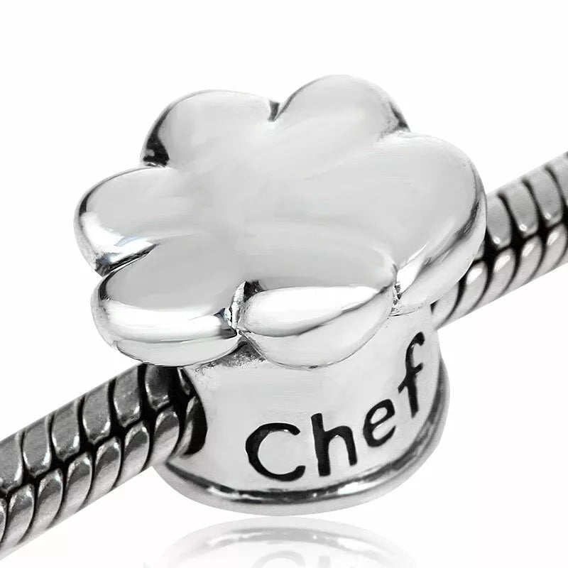 Sterling Silver Chef Hat Charm Bead - Melchior Jewellery