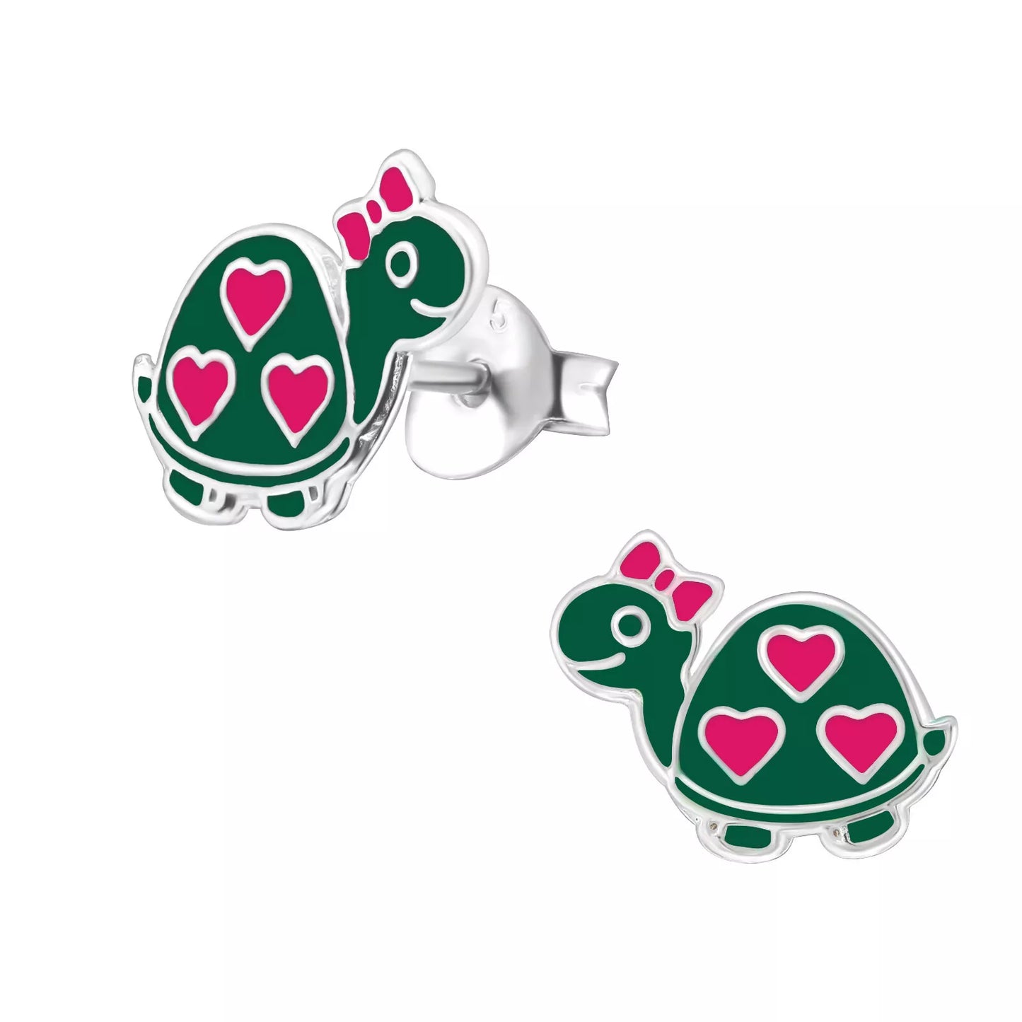 Children's Sterling Silver Turtle Stud Earrings