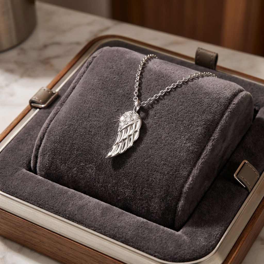 925 Sterling Silver CZ Wing Necklace - Melchior Jewellery