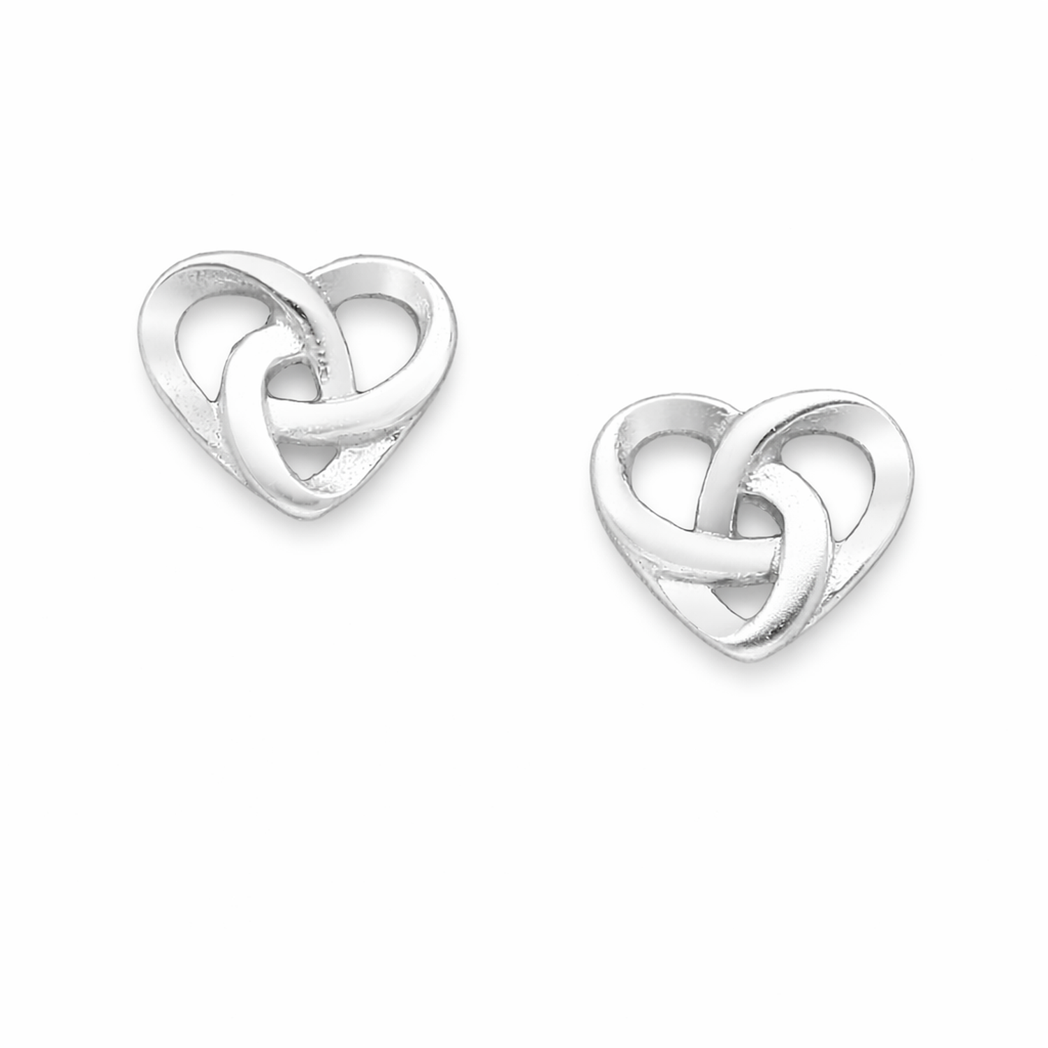 Melchior Jewellery sterling silver Celtic heart earrings with intricate knot design for women