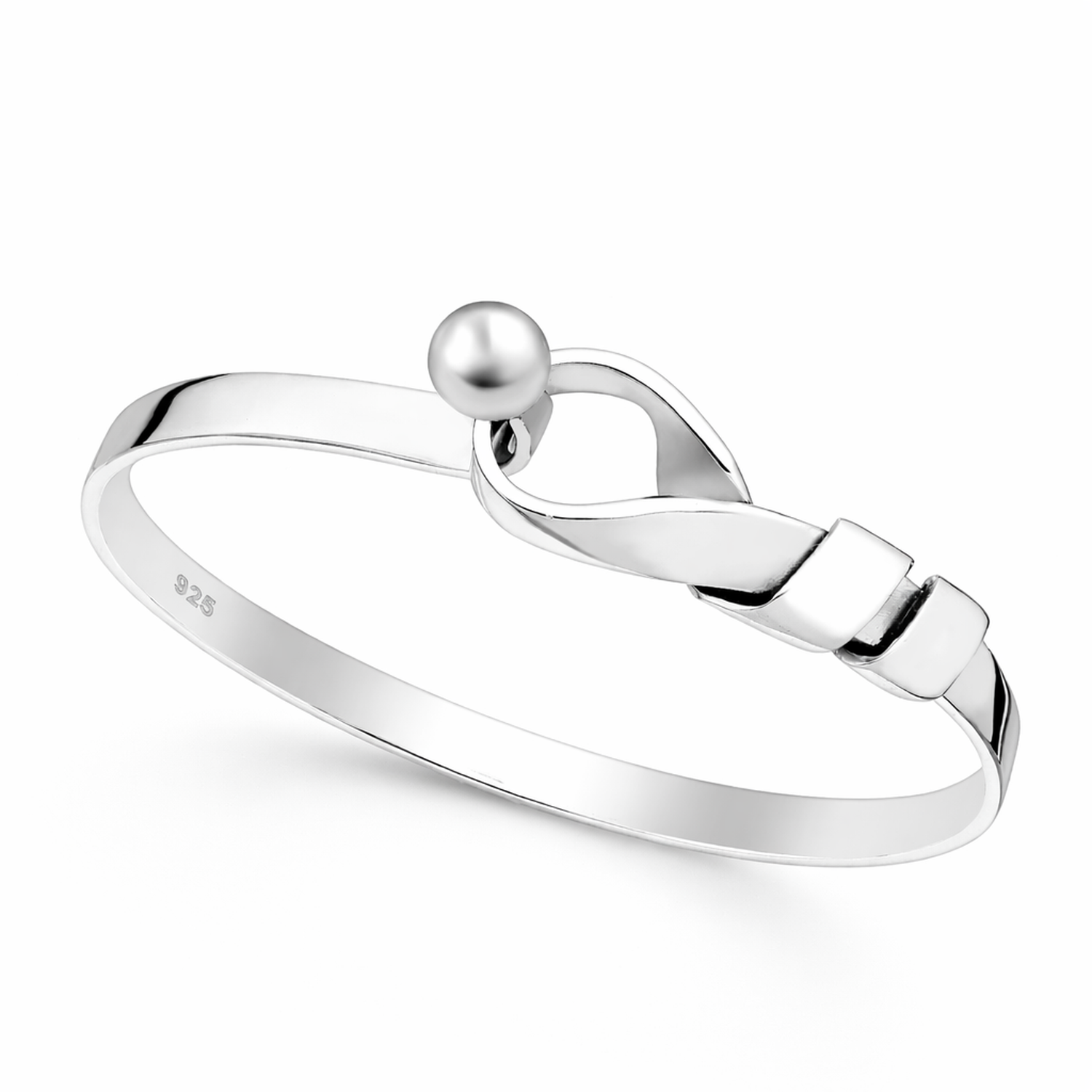 Sterling Silver Luxury Twisted Bangle - Melchior Jewellery