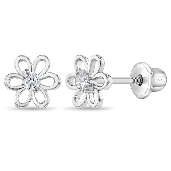 Diamond screw back earrings 2025 for toddlers