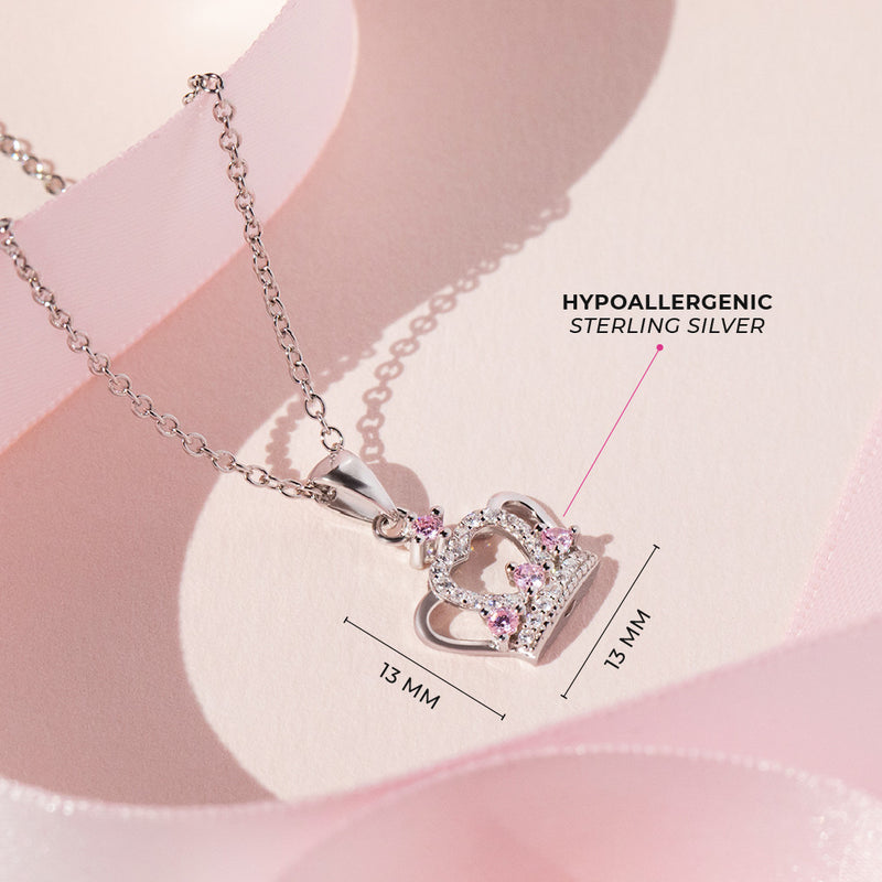 Childrens Sterling Silver Girls Princess Crown Necklace - Melchior Jewellery