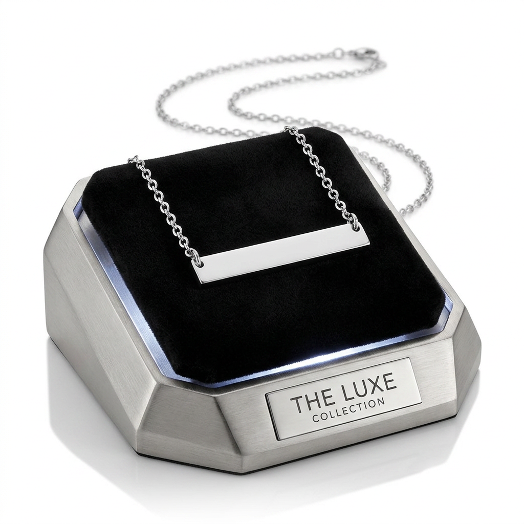 Stainless Steel Blank Bar Necklace - Melchior Jewellery