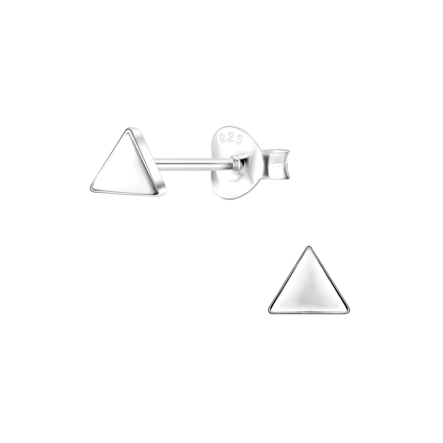 Sterling silver Silver Triangle Stud Earrings with triangle shape for women by Melchior Jewellery