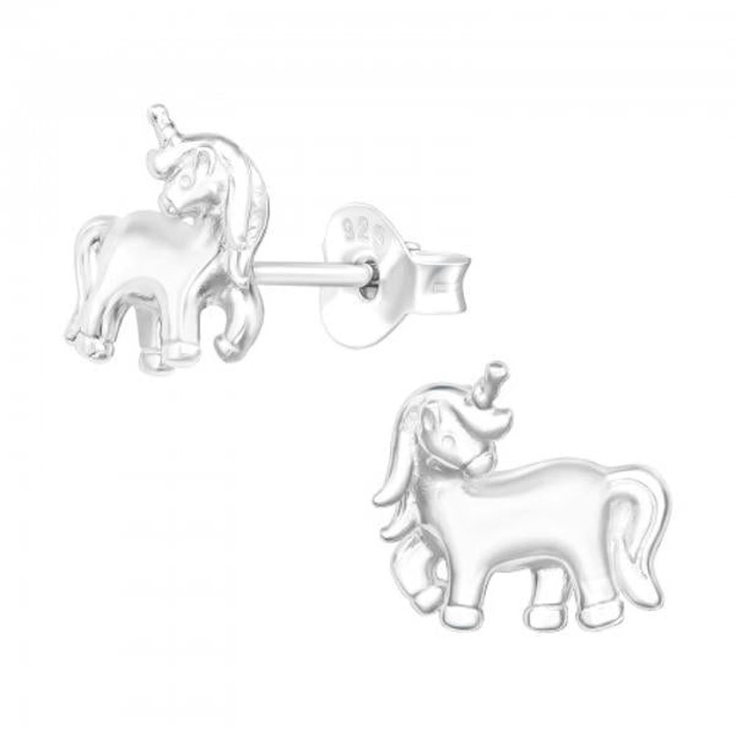 Children's Sterling Silver Unicorn Stud Earrings - Melchior Jewellery