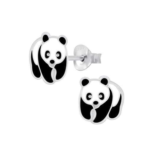 Children's Sterling Silver Panda Bear Stud Earrings - Melchior Jewellery