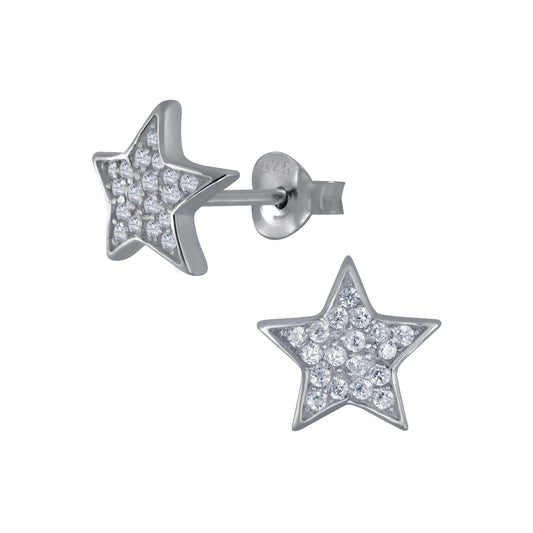 Sterling Silver Star Stud Earrings - Melchior Jewellery