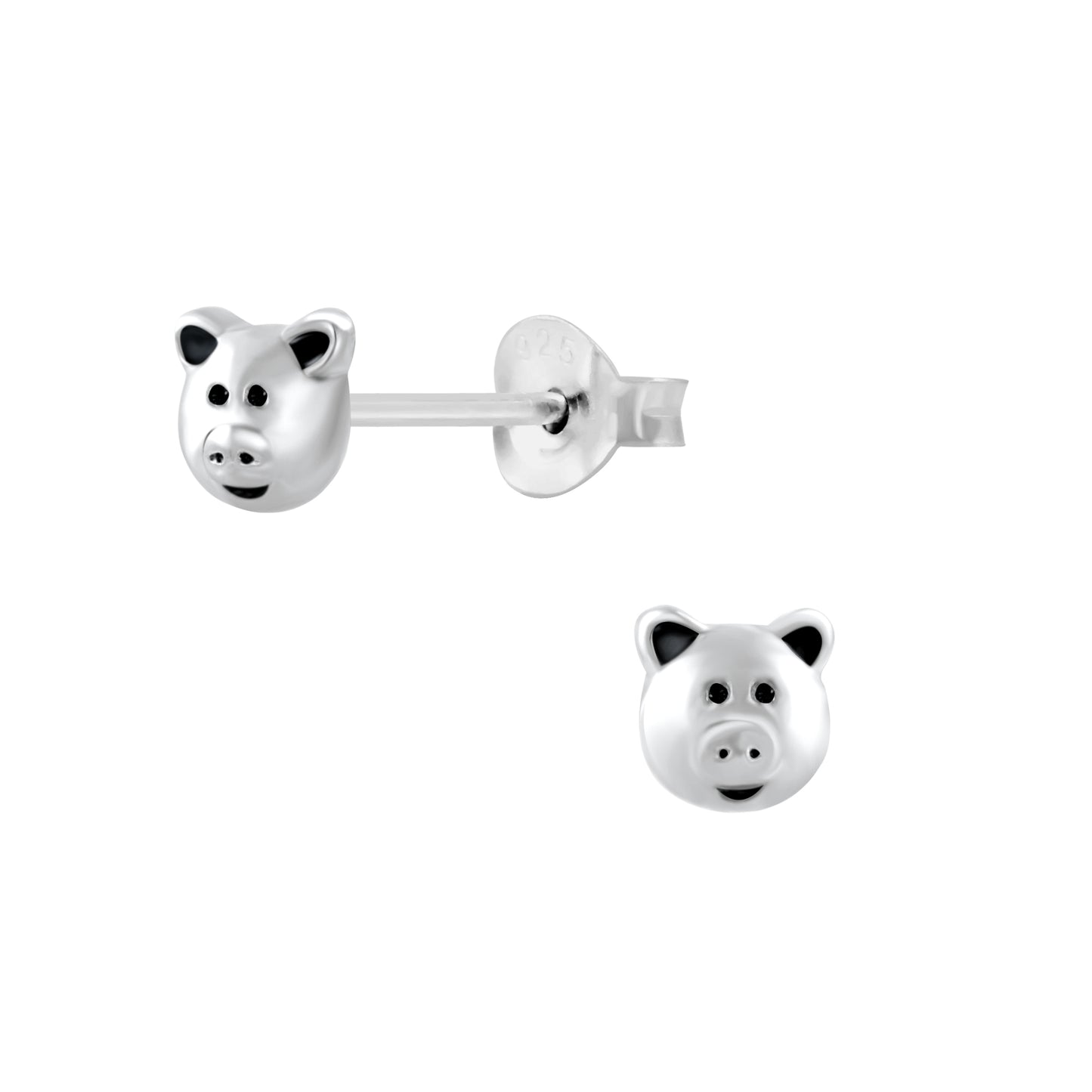 Sterling Silver Pig Stud Earrings - Melchior Jewellery