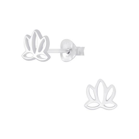 Sterling Silver Lotus Stud Earrings - Melchior Jewellery