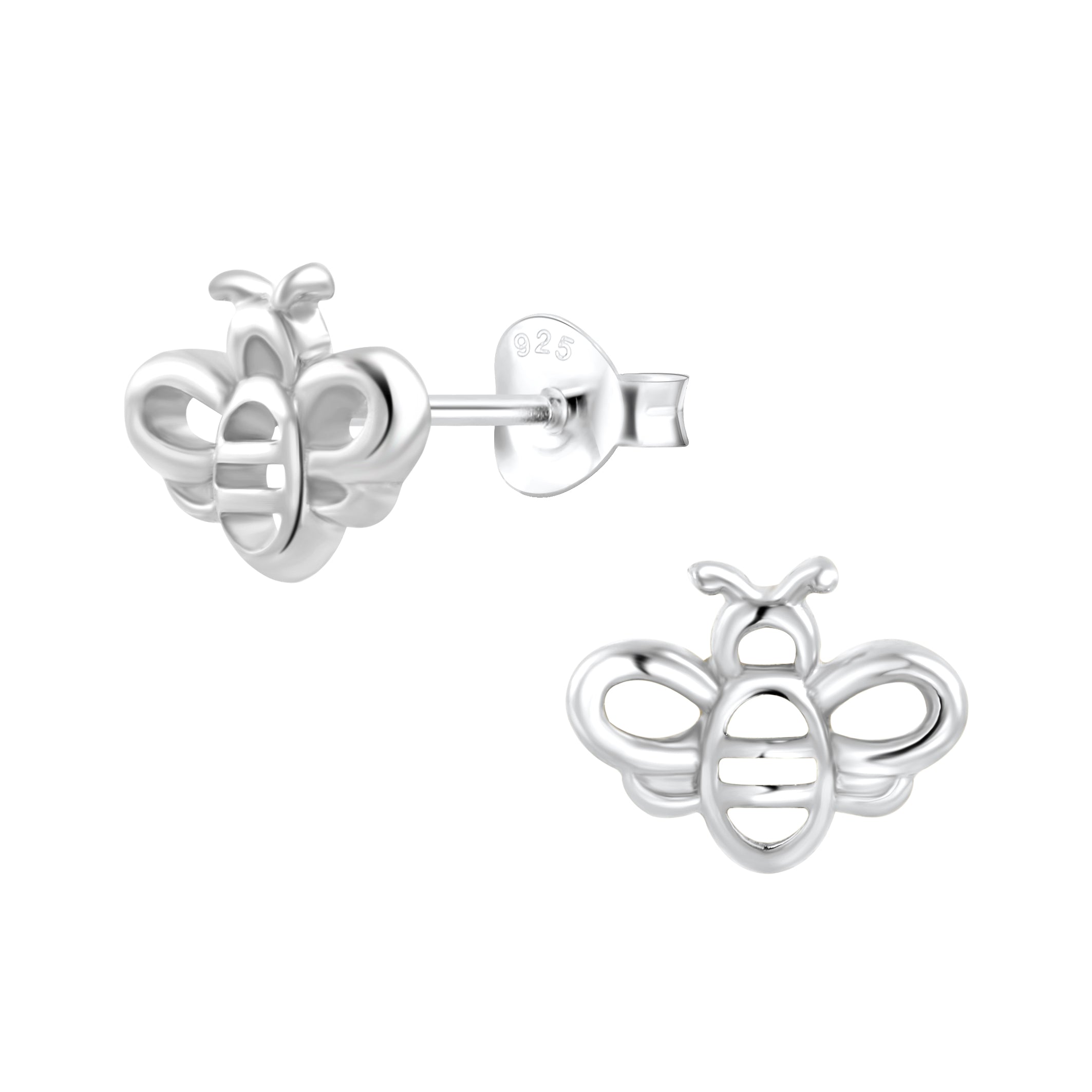 Sterling Silver Bee Stud Earrings - Melchior Jewellery