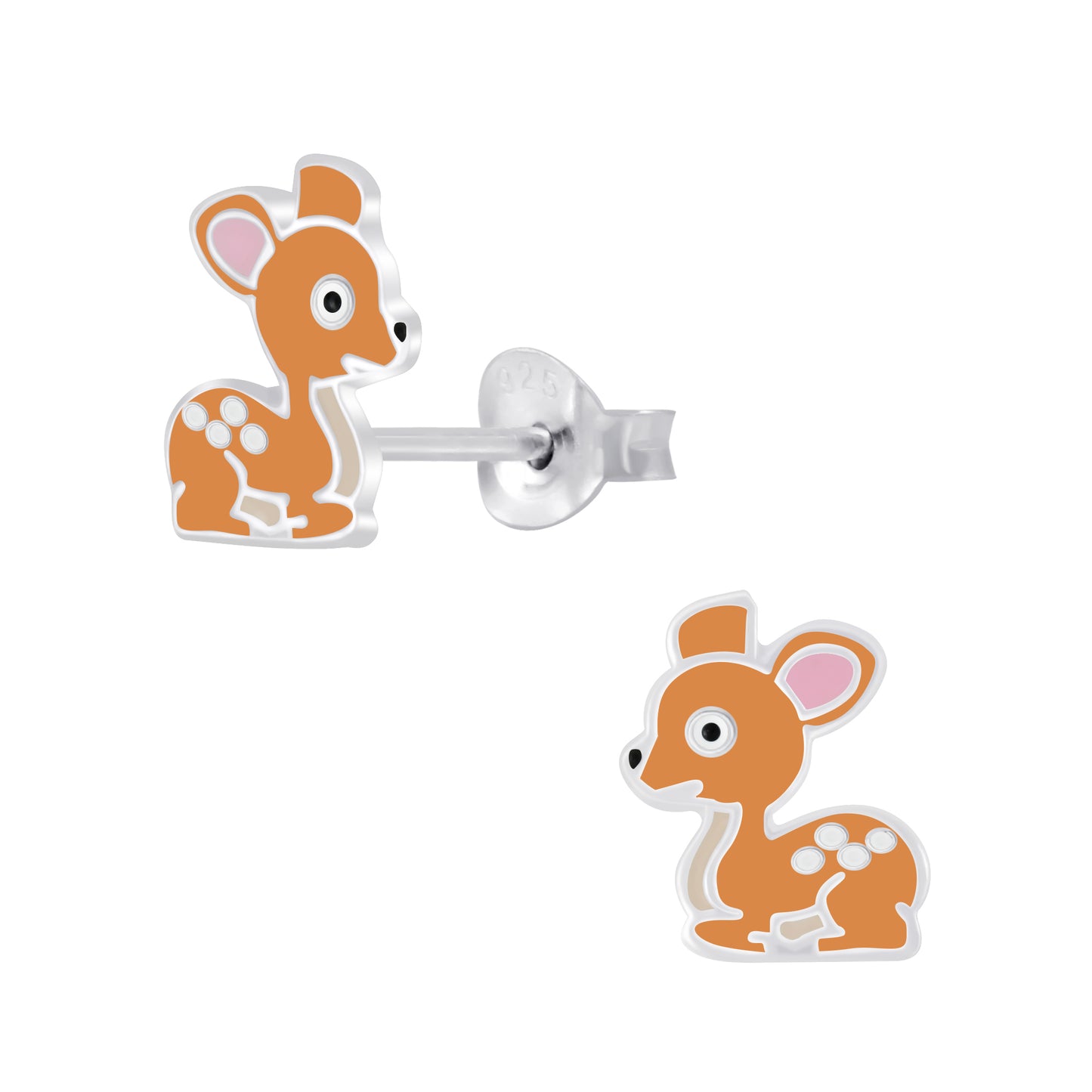 Children's Sterling Silver Deer Stud Earrings - Melchior Jewellery