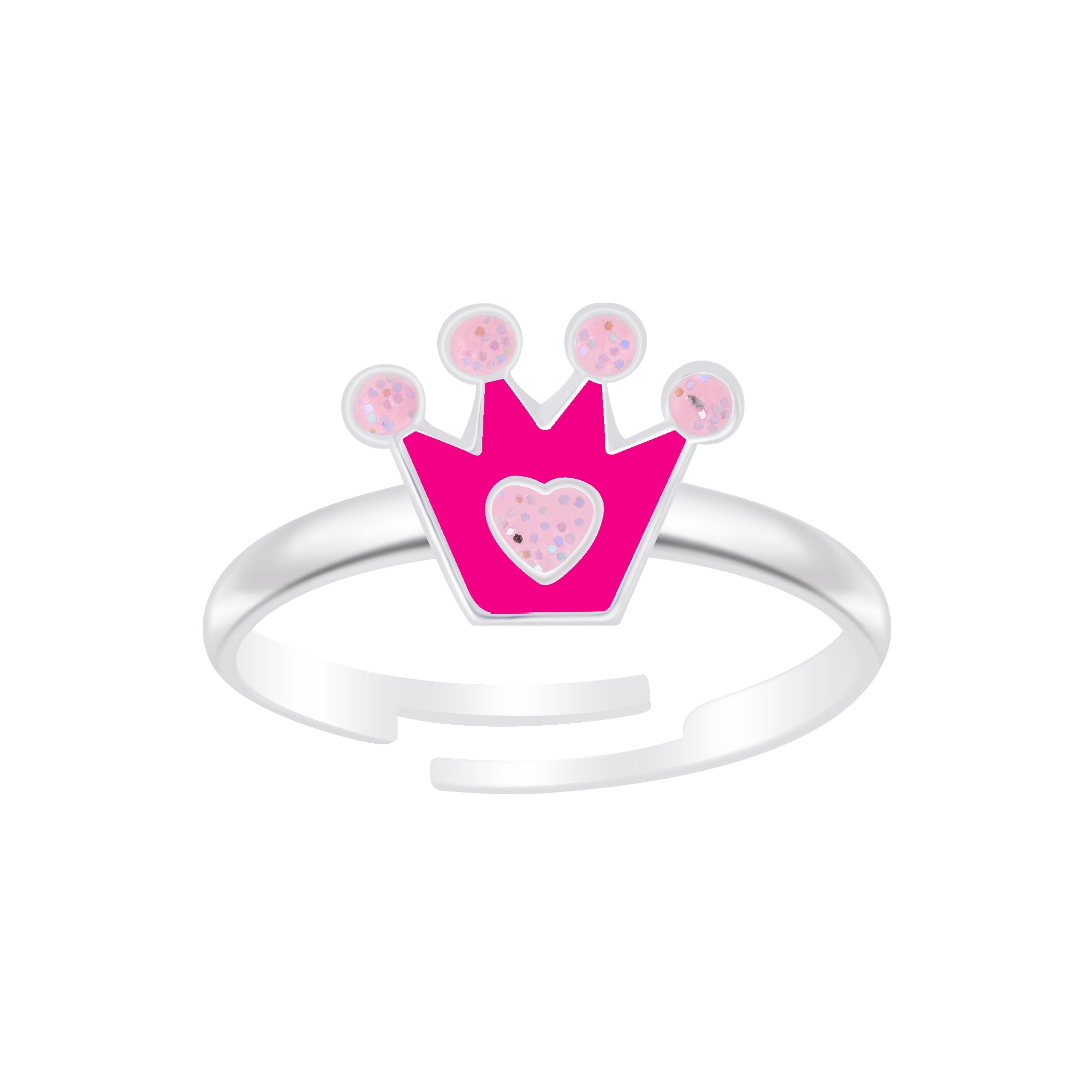 Children's Sterling Silver Adjustable Princess Crown Ring - Melchior Jewellery