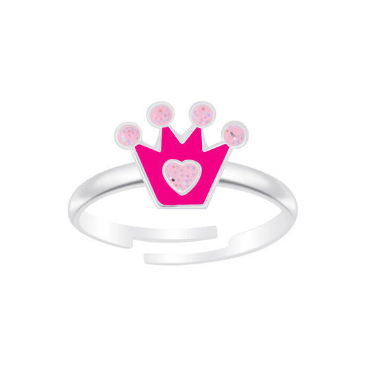 Children's Sterling Silver Adjustable Princess Crown Ring - Melchior Jewellery
