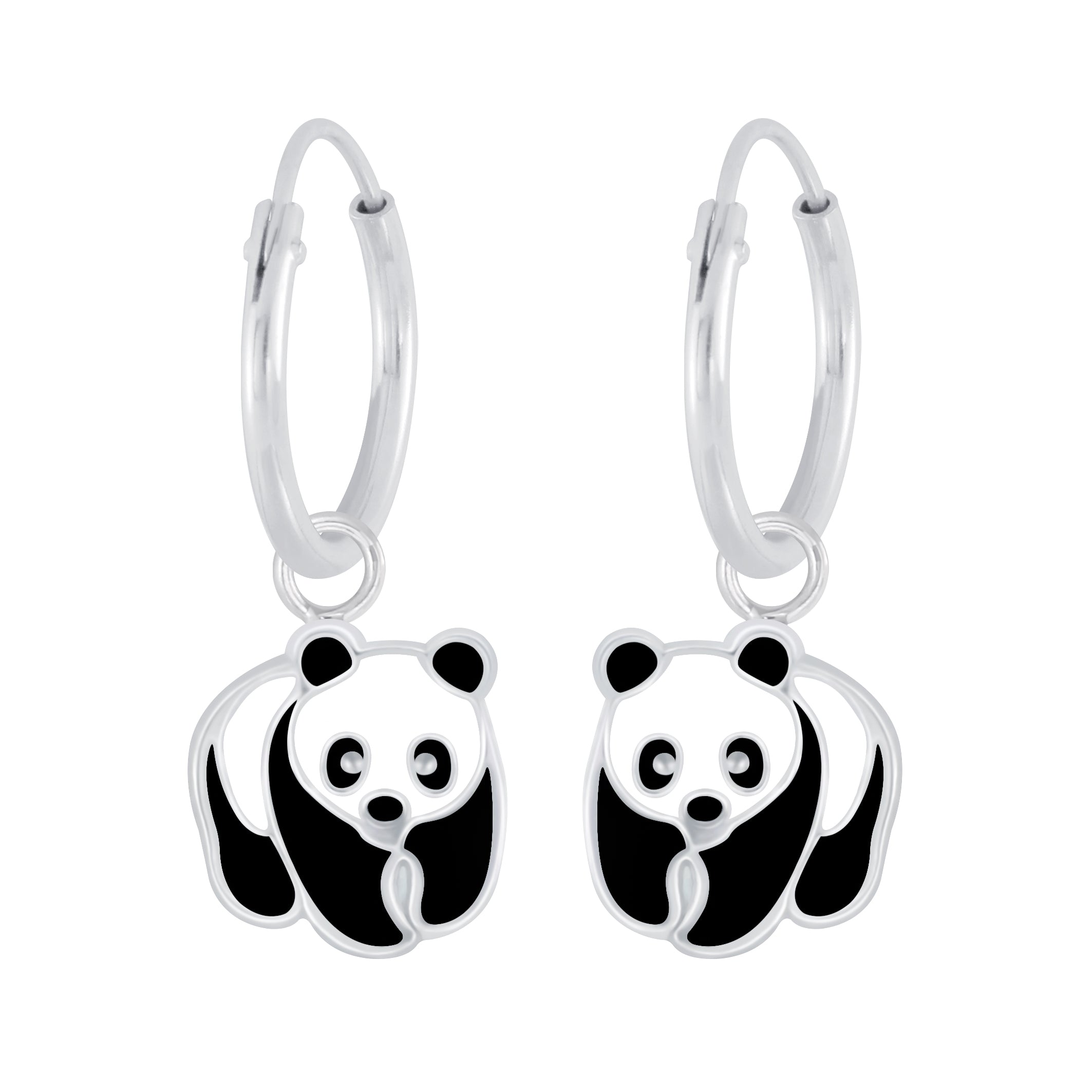 Panda earrings clearance sterling silver