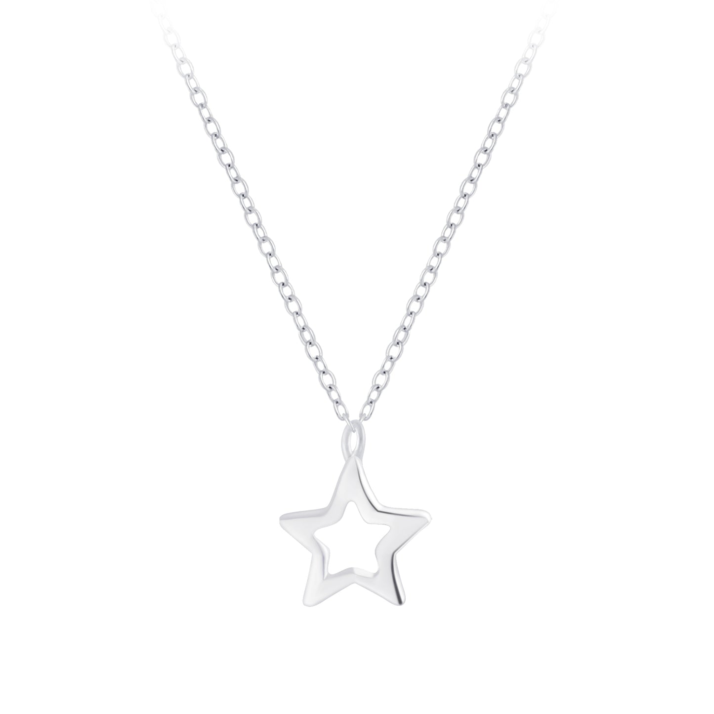 Children's Sterling Silver Open Star Necklace - Melchior Jewellery