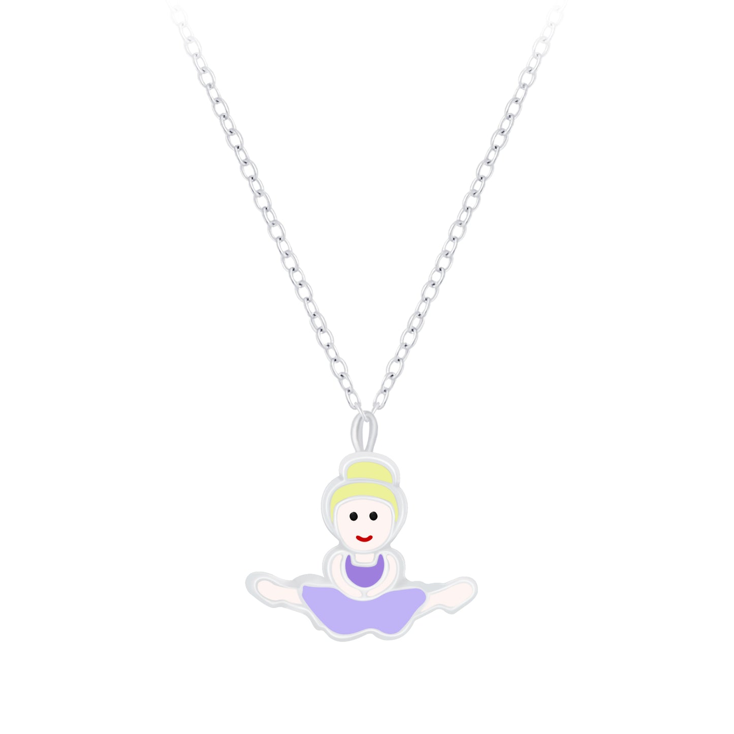 Children's Sterling Silver Cute Ballerina Necklace - Melchior Jewellery