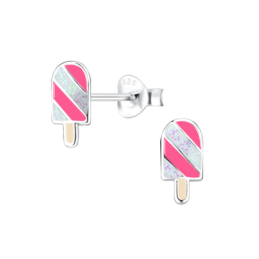 Children's Sterling Silver Ice Cream Lolly Stud Earrings - Melchior Jewellery