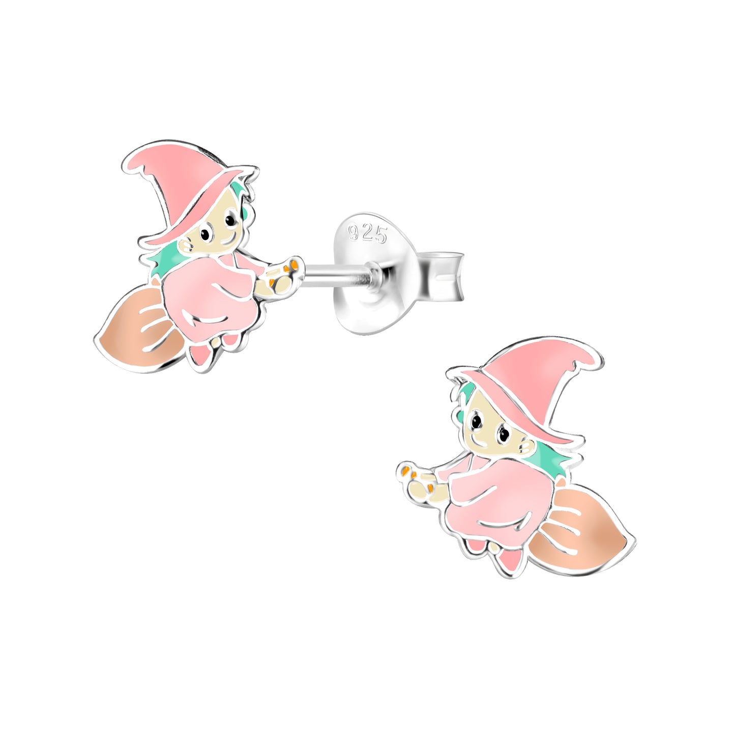 Children's Sterling Silver Witch Stud Earrings - Melchior Jewellery