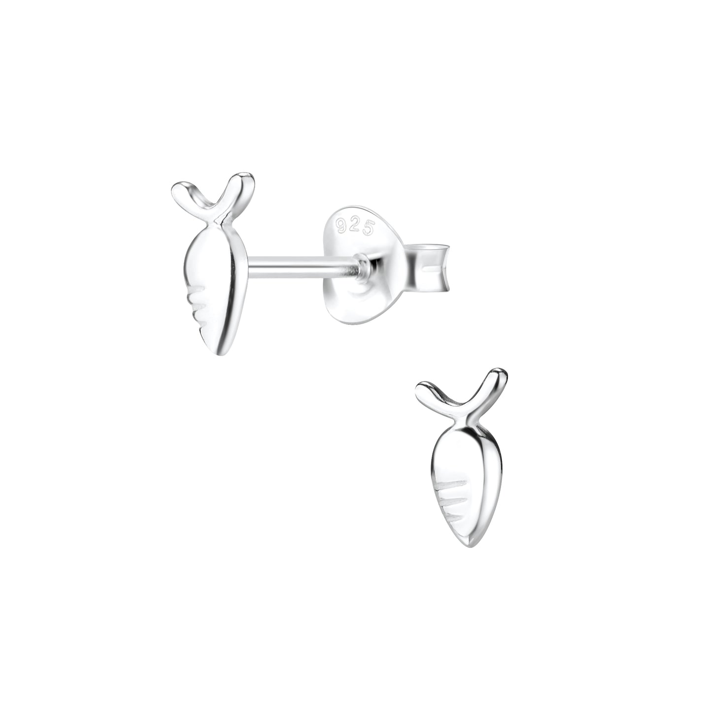 Children's Sterling Silver Carrot Stud Earrings - Melchior Jewellery