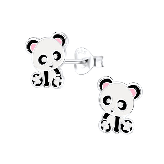 Children's Sterling Silver Panda Bear Stud Earrings - Melchior Jewellery