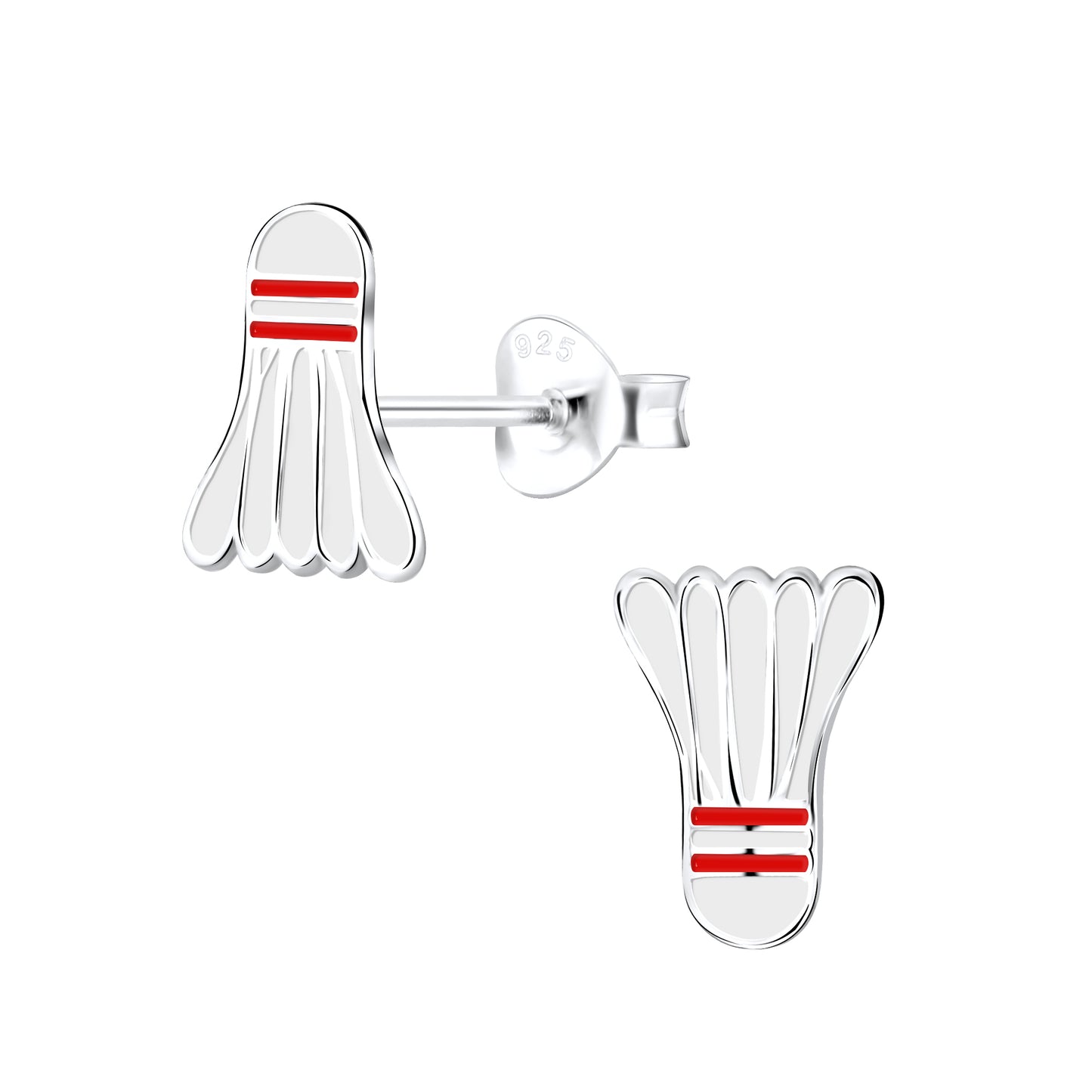 Children's Sterling Silver Shuttlecock Stud Earrings - Melchior Jewellery