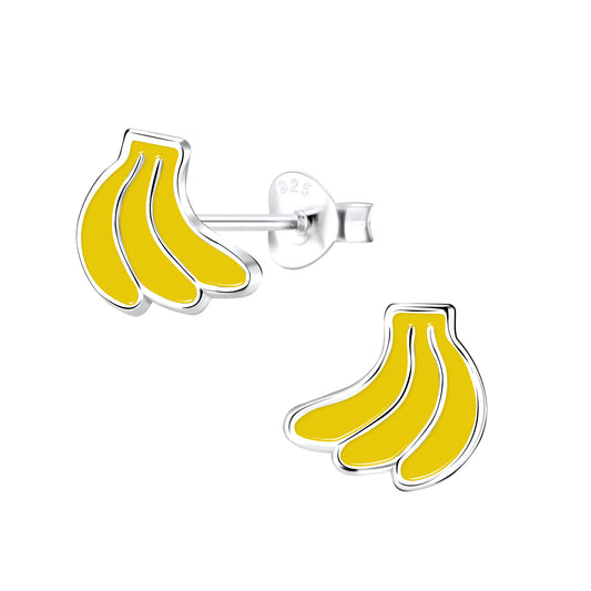 Children's Sterling Silver Banana Stud Earrings - Melchior Jewellery