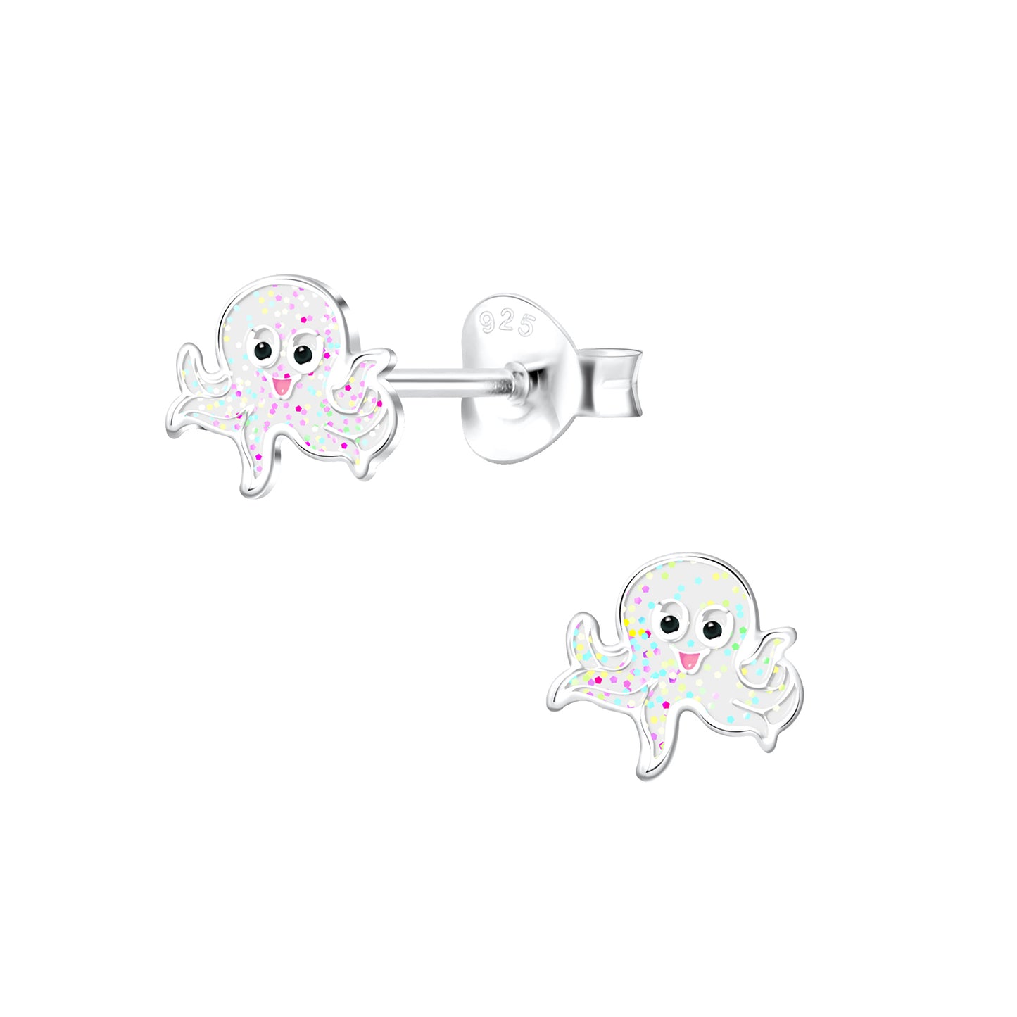 Children's Sterling Silver Octopus Stud Earrings