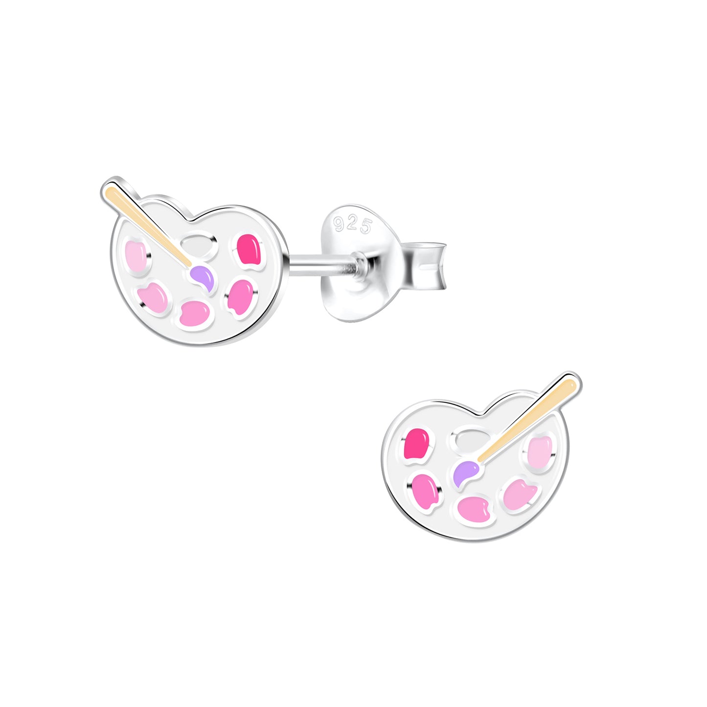 Children's Sterling Silver Paint Pallet Ear Studs