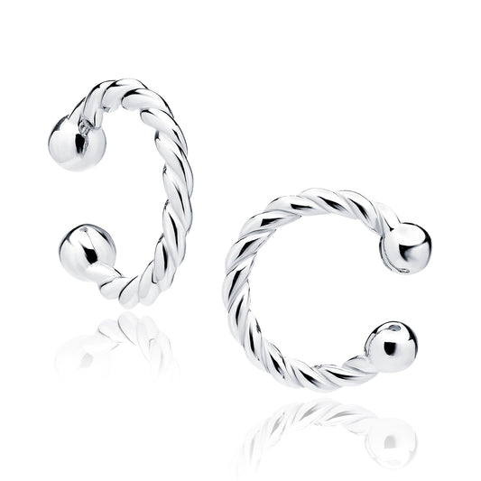 Sterling Silver Braided Ear Cuff - Melchior Jewellery