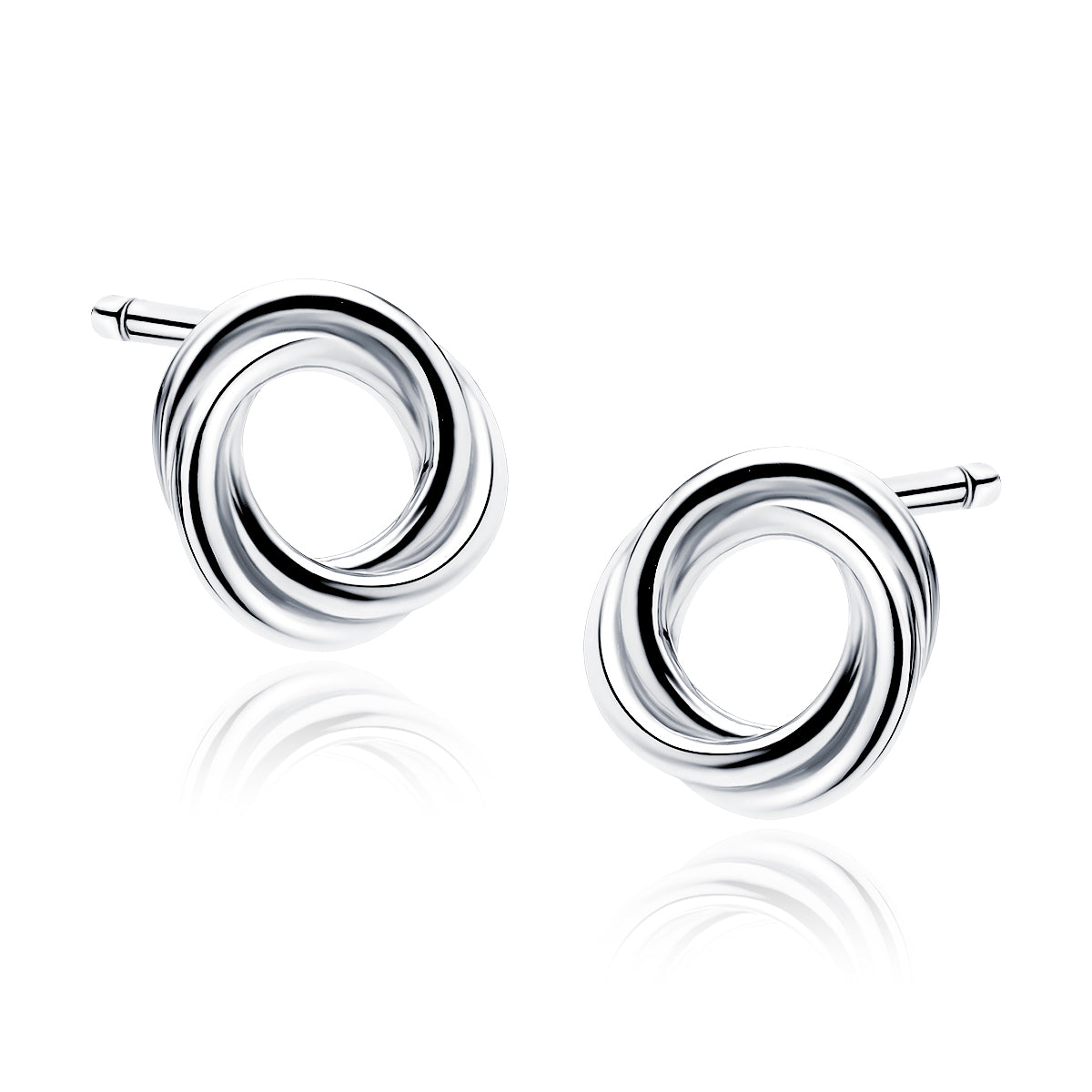 Sterling Silver Intertwined Hoop Earrings