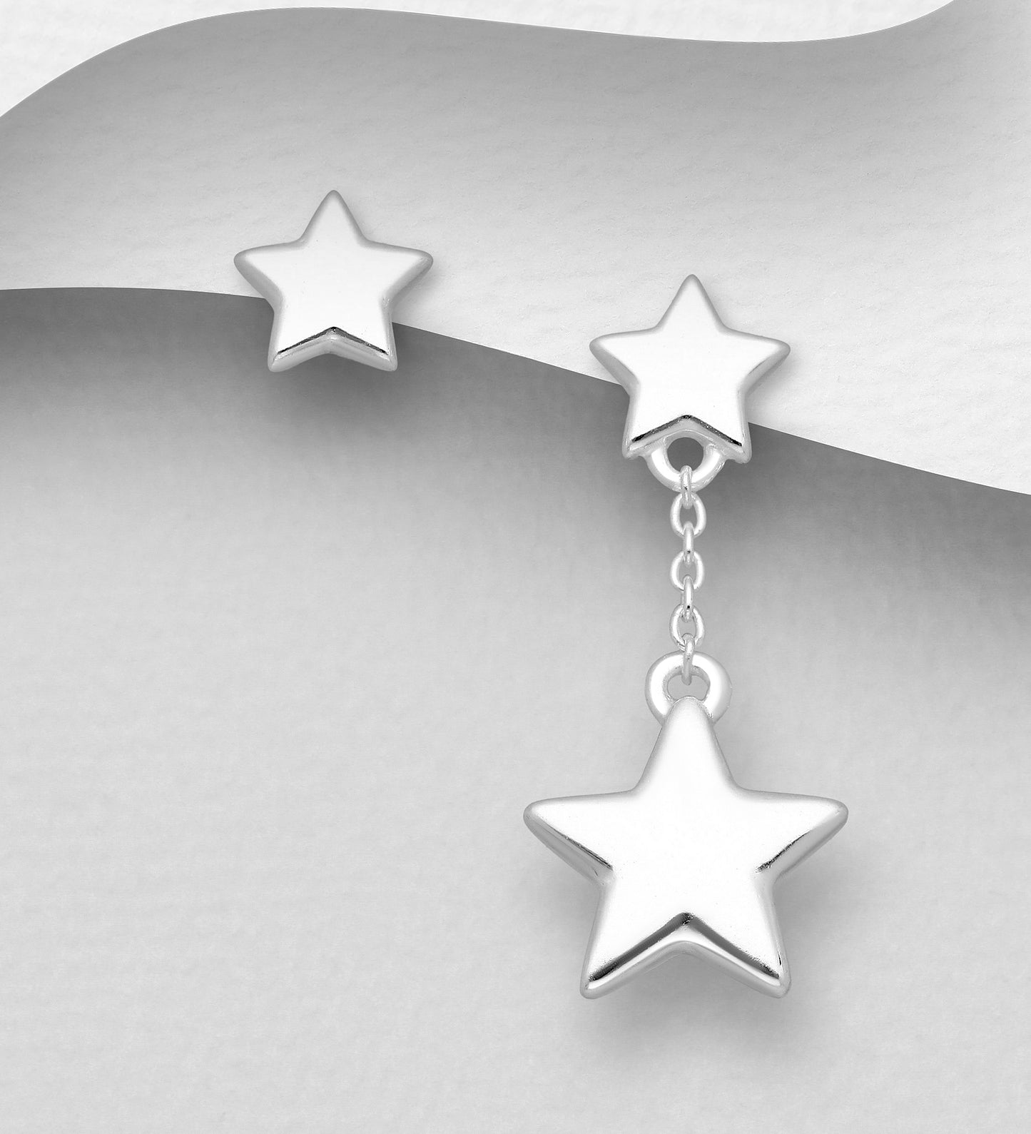 Sterling Silver Star Stud Earrings - Melchior Jewellery