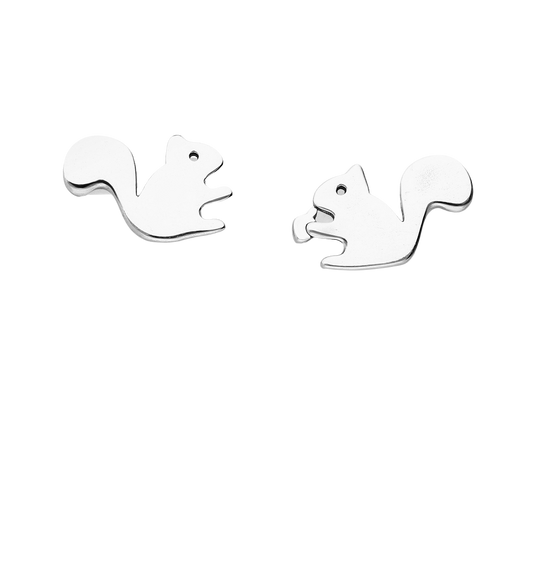 Children's Sterling Silver Squirrel Earrings - Melchior Jewellery