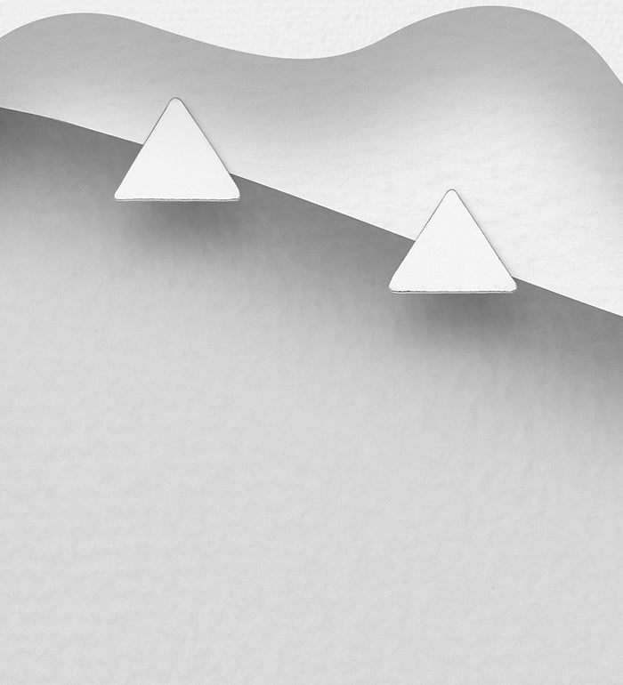 Children's Sterling Silver Triangle Stud Earrings - Melchior Jewellery
