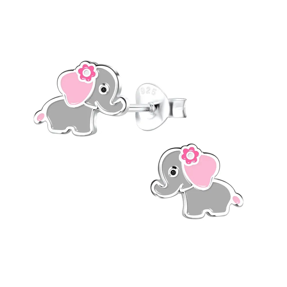 Children's Sterling Silver Cute Elephant Stud Earrings - Melchior Jewellery